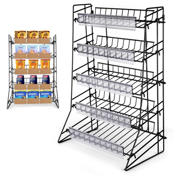 KAKO Candy Display Rack, 5 Tier Snack Display Rack, Snack