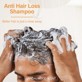 Men's Shampoo and Conditioner w/Rice Water and Biotin, Deeply Strengthens, Moisturizes and Nourishes Hair, Reduces Hair Loss, Natural Shampoo and Conditioner Set - 2 x 8.45 Fl Oz