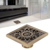 Copper Floor Drain Squared Retro Large Flow Odor Proof Shower