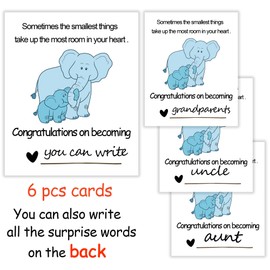 6pcs Pregnancy Announcement+6pcs personalization pregnancy announcements cards Baby Announcement Wine Labels, Pregnancy Announcement for Aunties,Dad,uncle,grandpa,grandma, Pregnancy Reveal for Friends