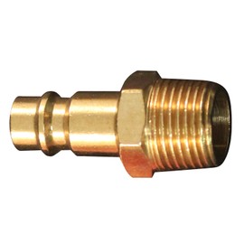 Milton Industries 762 3/8" MNPT HIGHFLOWPRO™ V-Style/European Interchange Brass Air Plug Fitting (High Volume Low Pressure Application) -Box of 10