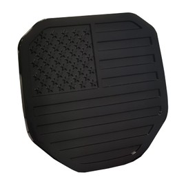 Zhizhong Rear Tailgate Emblem, American Flag Badge Compatible with 2019 2020 2021 2022 2023 2024 Dodge RAM 1500 2500 3500 (Black)