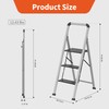 3 Step Ladder with Handrail,DIAMONDFORGE 800 lbs Capacity Aluminum Ladder,