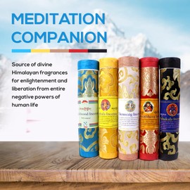Lamatar1 Tibetan Incense: Elevate Your Meditation with 150 Sticks, 5 Divine Fragrances, 8" Length. Cultivate Serenity and Spiritual Connection