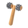 Oshhni T Shape Massager, Meridian Rolling Stick, Double Head,Multipurpose Muscle