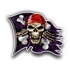 Magnet Jolly Roger Pirate Flag Magnetic vinyl bumper sticker sticks