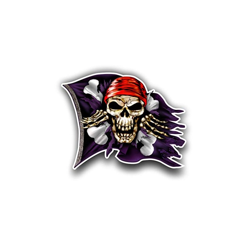 Magnet Jolly Roger Pirate Flag Magnetic vinyl bumper sticker sticks