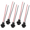 5PCS 194 T10 Bulb Socket with Wire Pigtail, Pre-Wired Harness