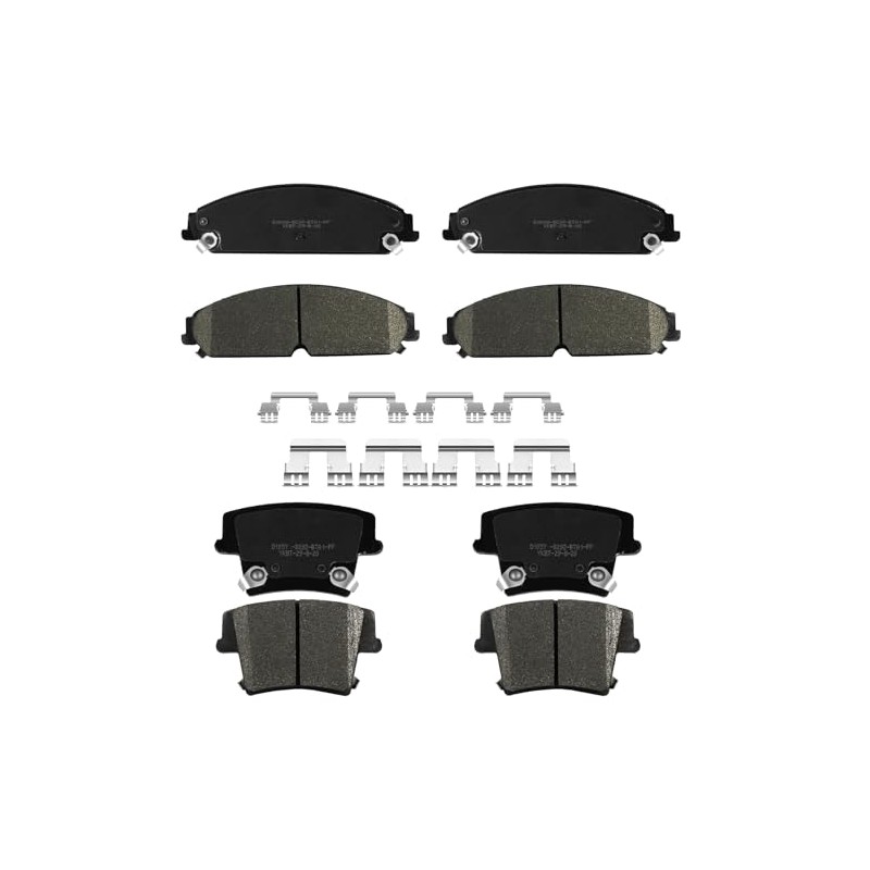 YxpBrake Ceramic Brake Pads Front and Rear Fit for Dodge