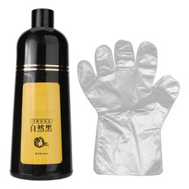 400ml Natural Plant Black Hair Shampoo Hair Dye Black Coloring Shampoo Hair Care ShampooBlack 400ml