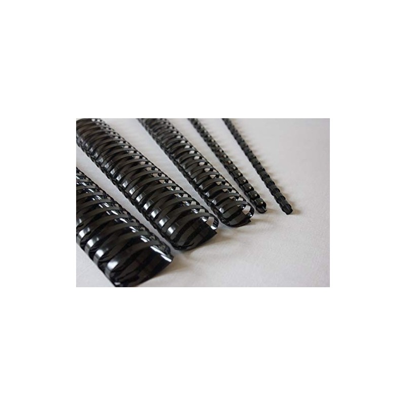 Bind2go Black Binding Combs A5 Box 100x 14 Rings (8mm)