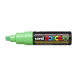 Uni Posca Marker PC-8K Paint Glass Pen Broad Chisel Tip 8.00mm Fluorescent Green