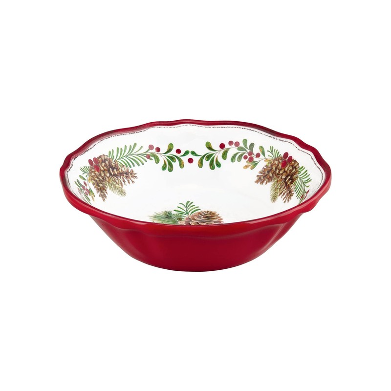 UPware 16-Piece Melamine Dinnerware Set, Includes Dinner Plates, Salad Plates,