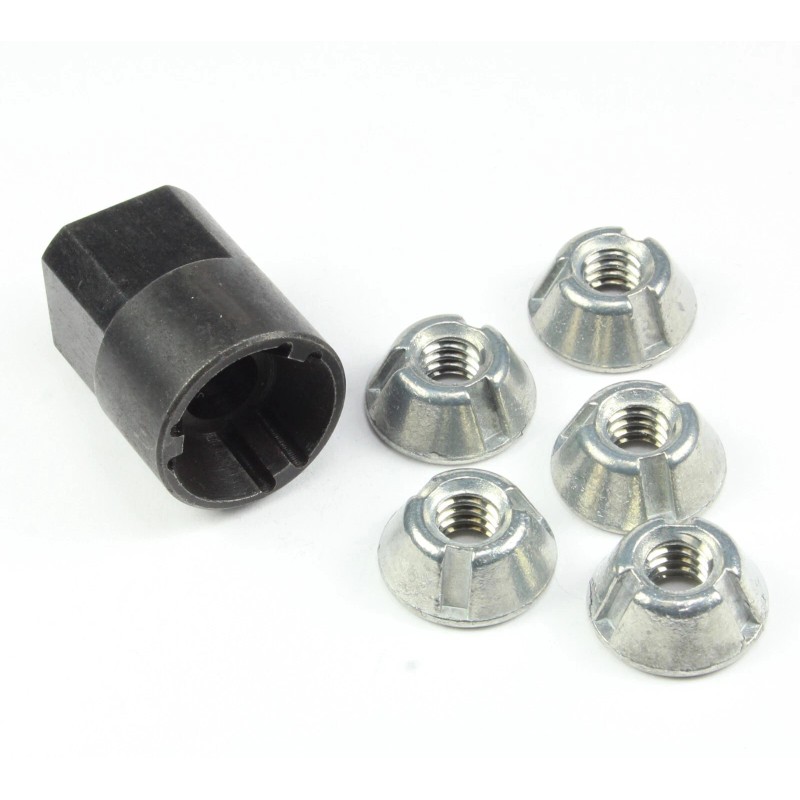 Trident Installation Tool + 5pcs 1/4-20 Tri-Groove Tamper Proof Security