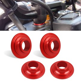 KKZOL Motorcycle Handlebar Rigid Mount Clamp Bushings Replacement for Honda Monkey 125 2018-2024 Grom 125 2014-2024 Handlebar Riser Bushings Damper Kit(Red)