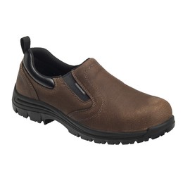 FSI FOOTWEAR SPECIALTIES INTERNATIONAL Men's Foreman Composite Toe Waterproof Slip On Work Shoe, Brown, 7.5 Wide