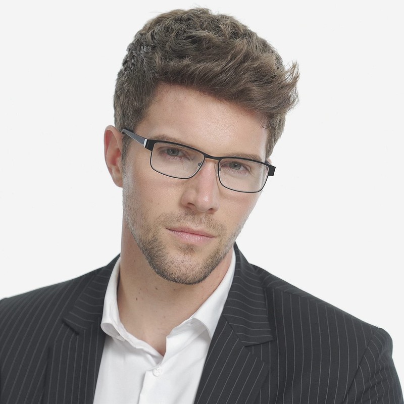 CRGATV 3-Pack Reading Glasses for Men Blue Light Blocking Metal