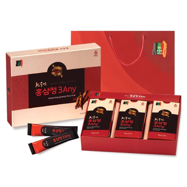 Cheonsuin Red Ginseng Extract 3ANY Red Ginseng Sticks 30 Packets 6 Years Old Korean Red Ginseng / 천수인 홍삼정 3ANY 홍삼스틱 30포 6년근 고려홍삼