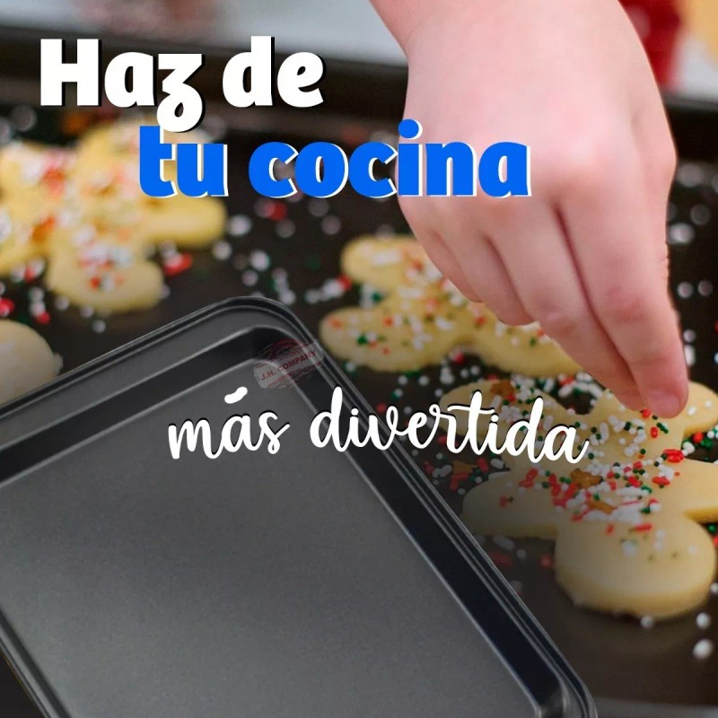 J.H. Company Molde Charola Antiadherente Reposteria Cocina Acero 10246