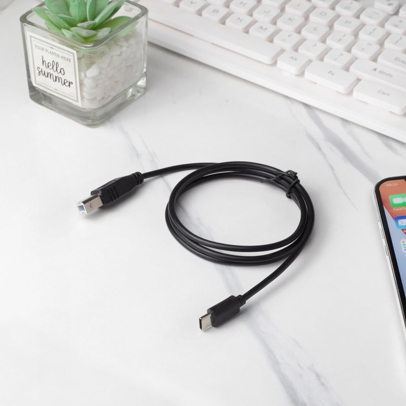 Ceemiaa USB-C to USB-B 2.0 Printer & MIDI Cable (3.3FT)