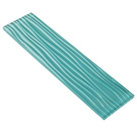Lovdeco Aquamarine Water Wave Glass Subway Tile, 3 x 12 Inch, 4 Sq Ft, Backsplash for Bathroom Kitchen Wall, Green, 16-Pack