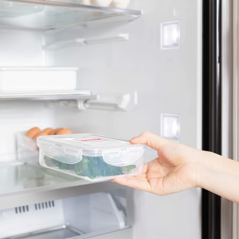 ベストコ ロック&ロック クラシック 550ml 保存容器 長方形 グレー HPL815G