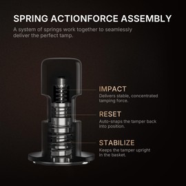 TIMEMORE 58mm Espresso Tamper - Stainless Steel & Aluminum Impact Tamper with Sound Feedback for Barista, Spring-Loaded Hand Tamper Tool Fits 58mm Portafilter (4 Springs Included)