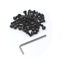 iexcell 50 Pcs M5 x 12mm Thread Pitch 0.8 mm Alloy Steel 10.9 Grade Hex Socket Button Head Cap Screws Bolts Kit, Black Oxide Finish