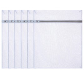 6PCS Laundry Bag Mesh Laundry Bag, Strong Zipper Washing Net, Reusable And Durable Mesh Wash Bags for Sweater Dress Garment Blouse Dirty Clothes Washer Protector Travel Dorm Organizer 40×50CM