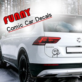 Murimt Funny Car Sticker, Waterproof Vinyl Anime Decal, Computer Truck Sports Car Motorcycle Decoration (Black)