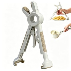Pinzas de cocina 2 en 1 antiquemaduras y clip para tazón, agarre de silicona resistente al calor para horno, freidora de aire, microondas, olla instan