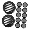 TEHAUX 12pcs Stainless Steel Round Ventilation Cover for Cabinets and