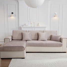 GKXLH 1 x Soft Flannel Cushion Cover, 45 x 45 cm, for Couch, Sofa, Home Decor, Light Coffee Cushion Cover, 45 x 45 cm