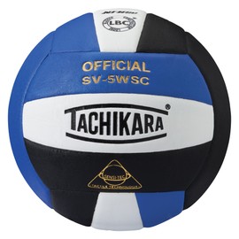 Tachikara Sensi-Tec Composite High Performance Volleyball, Royal/White/Black (SV5WSC.RWB)