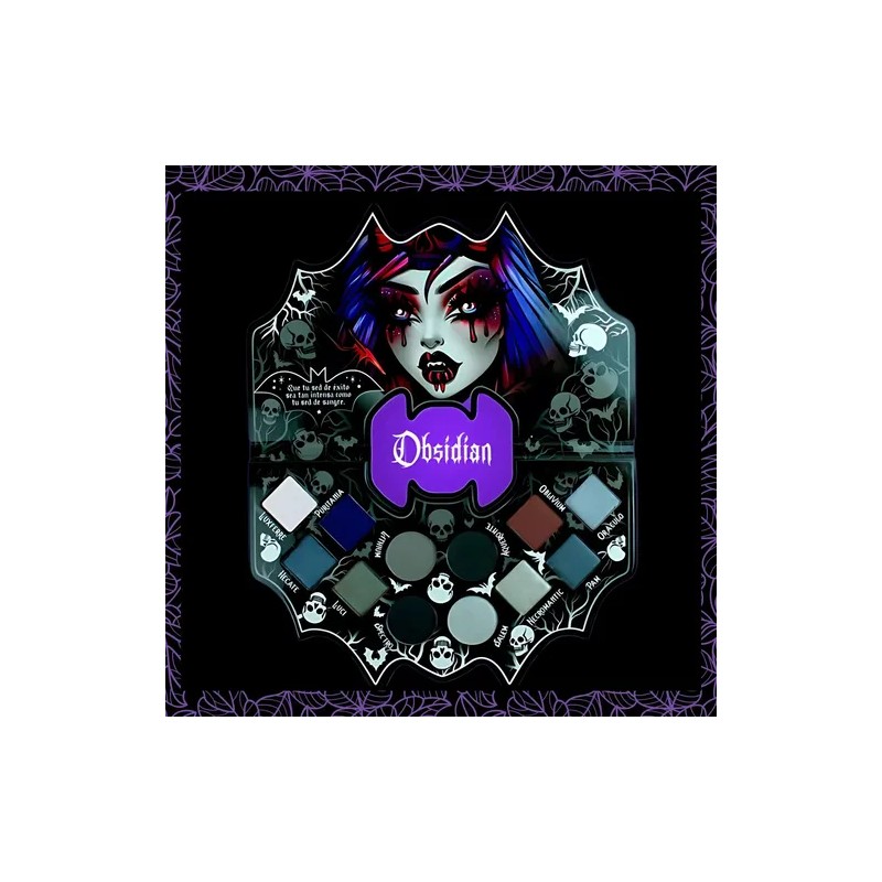 Paleta De Sombras De Ojos Malagna Obsidian Hipoalergénico
