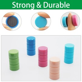 ZDZBLX Fridge Magnets Strong Magnet Small Magnets, 80 PCS 5 Colors Whiteboard Magnets Heavy Duty Magnets for Crafts, Mini Magnets Fridge Magnets for Adults, Cute Round Magnets for Fridge, Notice Board