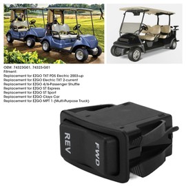 Forward Reverse Switch, 74323G01, F/R FNR Switch Button Assembly, Club Car Accessories Replacement for EZGO TXT PDS Electric 2003‑up