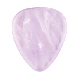 Light Amethyst Stone Guitar Or Bass Pick - 3.0 mm Ultra Heavy Gauge - 351 Shape - Specialty Handmade Gemstone Exotic Plectrum - 3 Pack