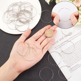 UNICRAFTALE 200pcs 316 Stainless Steel Wine Glass Charms Rings Hoop Earring Findings DIY Material Earring Beading for Women Basketball Wives Hoop Earrings Making 40mm