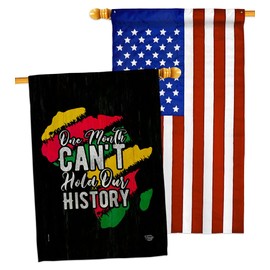 Ornament Collection Hold Our History House Flag Pack Black Lives Matter BLMCelebrates African Americans Heritage Applique Decoration Banner Small Garden Yard Gift Double-Sided, Made in USA