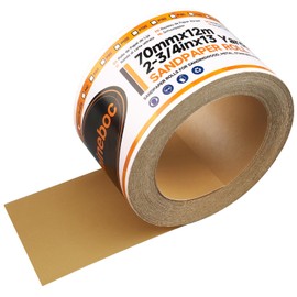 Shineboc 12 m with Textile Base Sandpaper Roll, Sanding Rolls, 70 mm x 12 m, Sandpaper Roll, Rectangular, Hand Torn Sandpaper for Removing Coatings, Car Sanding, 800 Grit