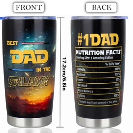 DECZHIYU Gifts for Dad, Fathers Day Dad Gifts from Daughter, Birthday Gifts for Dad, 20oz Insulated Tumbler Best Dad Gift, Valentines Day Christmas Dad Gifts from Son