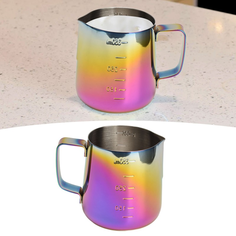 350ml Colorful Stainless Steel Coffee Milk Frothing Jug Garland Cup
