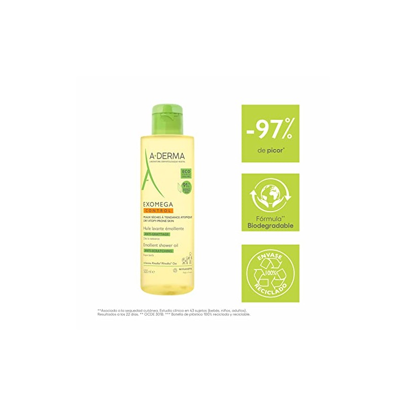 Exomega Control Aceite Dermolimpiador, Piel Seca/Propensa Al Eccema, 500 Ml