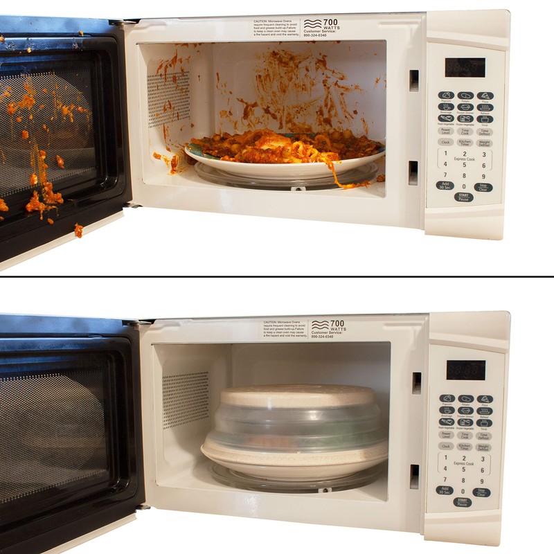 Handy Gourmet Beige Eco-Collapsible Splatter Shield-Keeps Microwave Clean (JB8448BGE)