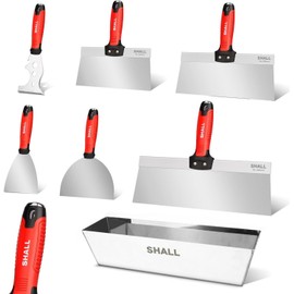 SHALL Drywall Knife Set, 7 Pcs Stainless Steel Drywall Hand Tool Kit