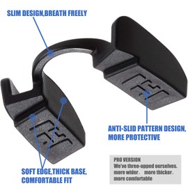 Weightlifting Mouthpiece for Fitness and Gym, Powerlifting Mouth Guard All Types of Strength Sports, Low Jaw, No Contact (1 Pack Black)