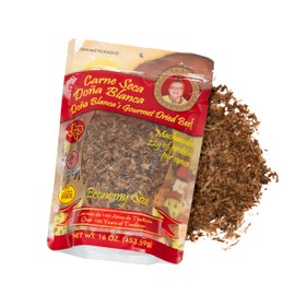 Carne Seca Doña Blanca 16 oz.- Carne Seca - Machacado - Machaca -Shredded Beef Jerky - Beef jerky chew - Kosher Sea Salt Low Sodium, Gluten Free, High Protein, No Carbs, Sugar free, Keto