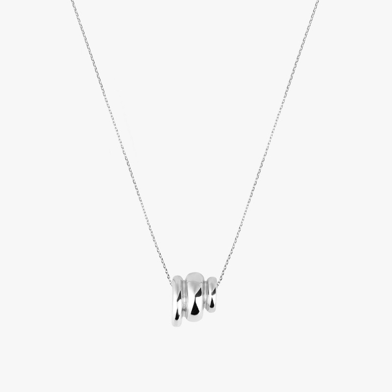 Gold&Deer 14KGP Sculpt Pendant Necklace White Gold / 골드앤디어 14KGP