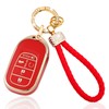 Aoocar TPU Key Fob Cover with Bling Keychain, Compatible with